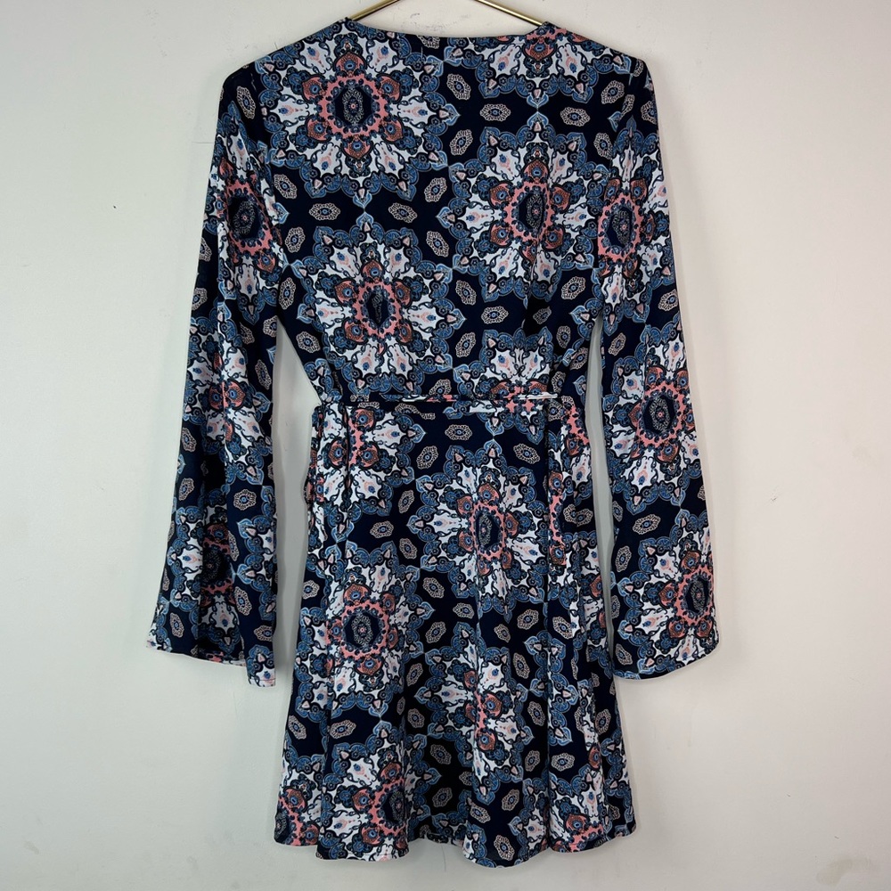 Altar’d State Navy Floral Wrap Dress, Small - Picture 5 of 8